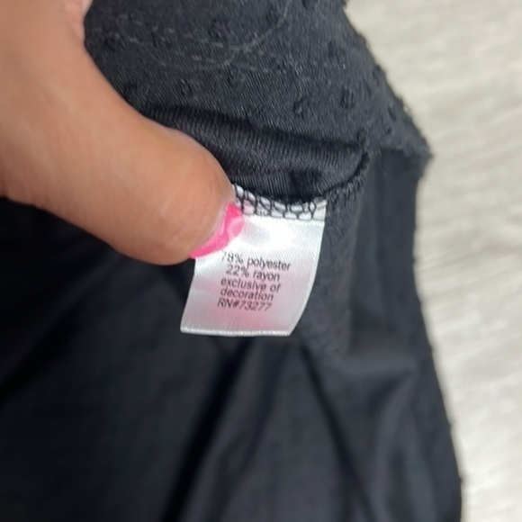 Women's black dote‎ size 3xl top basic casual event - Picture 5 of 6